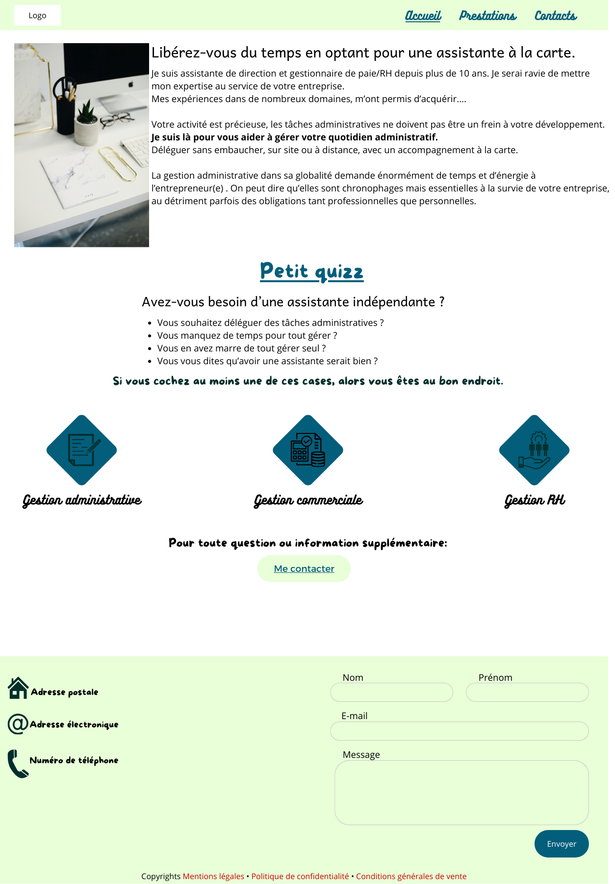 Page d'accueil